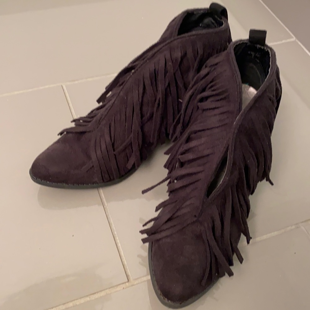 Fringe western style bootie